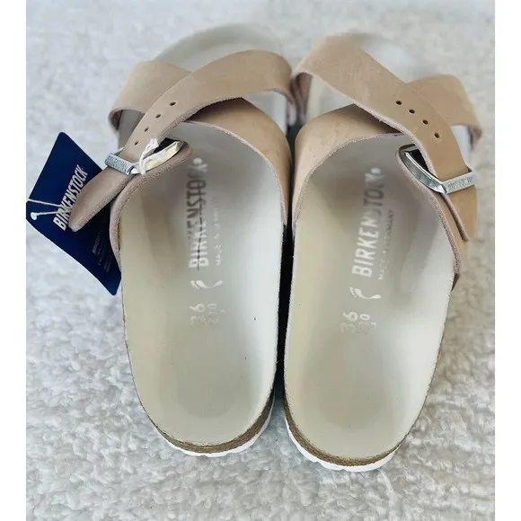Birkenstock Siena Nubuck Light Pink Big Buckle  Slides Size EU 36/US 5