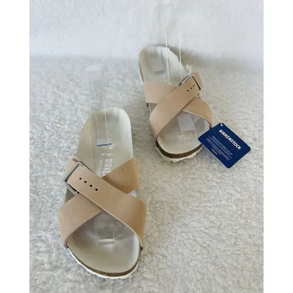 Birkenstock Siena Nubuck Light Pink Big Buckle  Slides Size EU 36/US 5