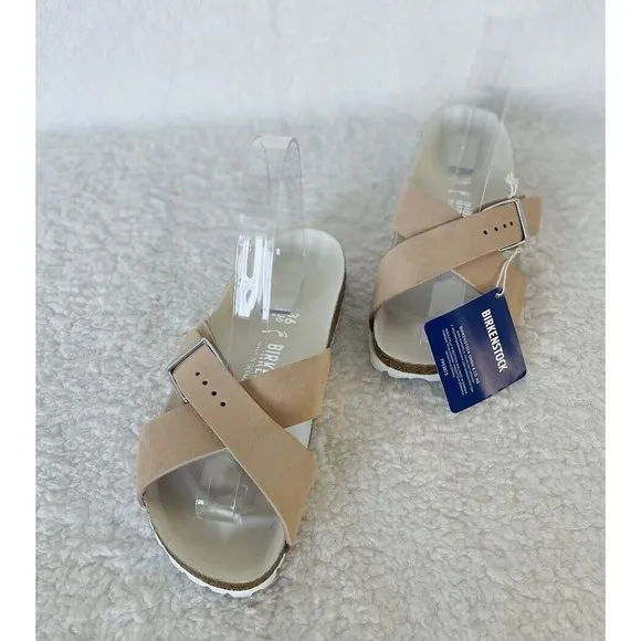 Birkenstock Siena Nubuck Light Pink Big Buckle  Slides Size EU 36/US 5