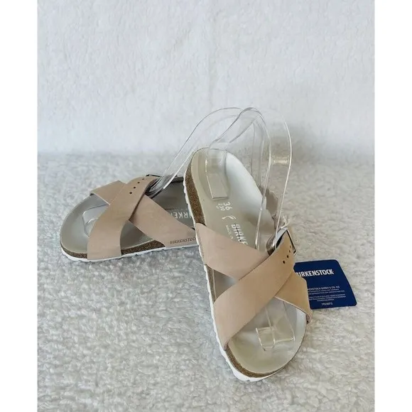 Birkenstock Siena Nubuck Light Pink Big Buckle  Slides Size EU 36/US 5