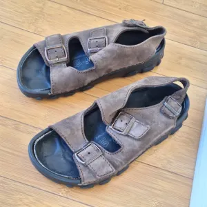 Birkenstock Tatami Sandals Chunky Brown Nebraska Removable Footbed Men 9 Lady 11