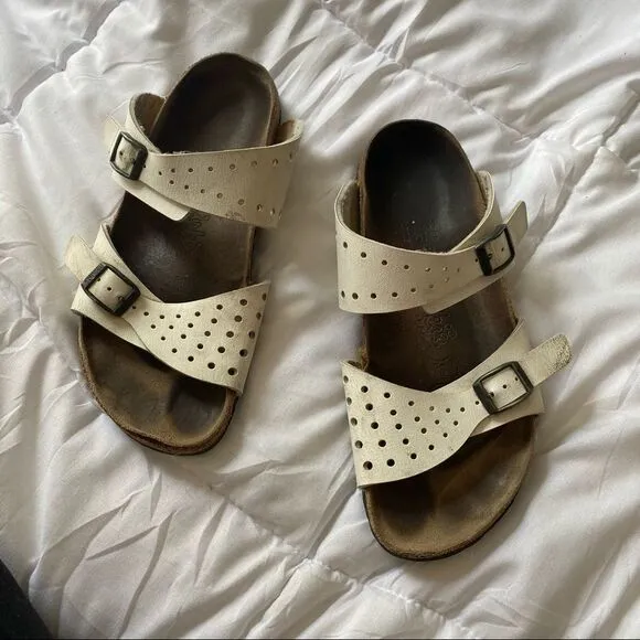 Birkenstock White Hippy Sandals
