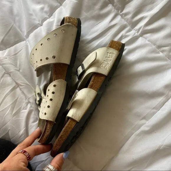 Birkenstock White Hippy Sandals