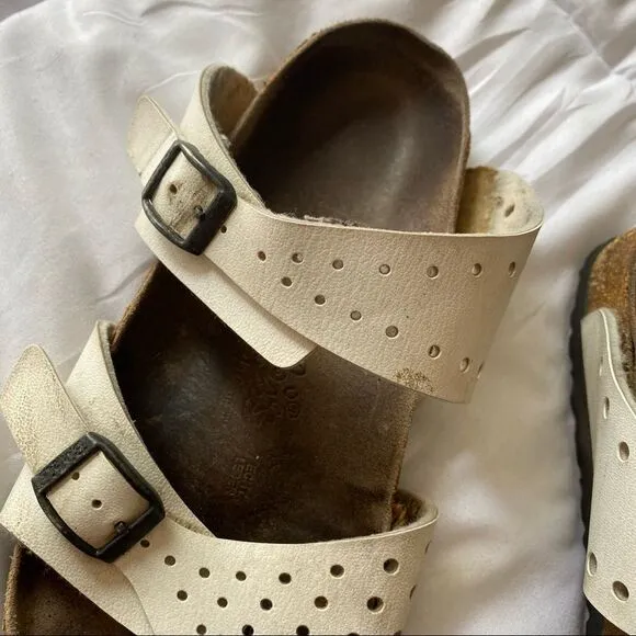 Birkenstock White Hippy Sandals