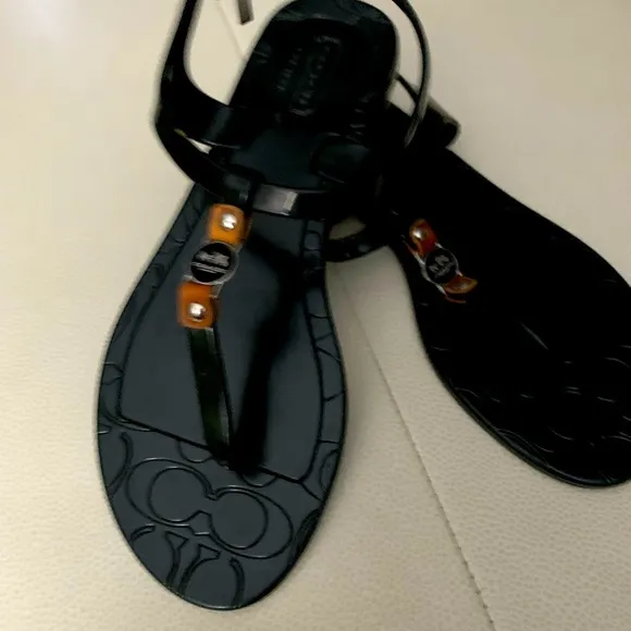Black Coach Sandals