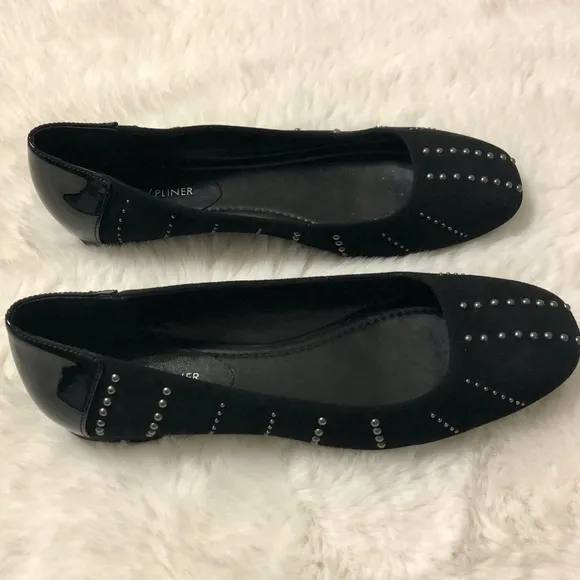 Black Darren Donald Pliner Studded Flats