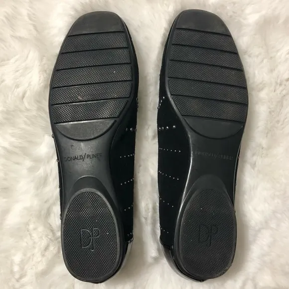 Black Darren Donald Pliner Studded Flats
