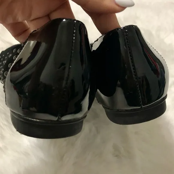 Black Darren Donald Pliner Studded Flats