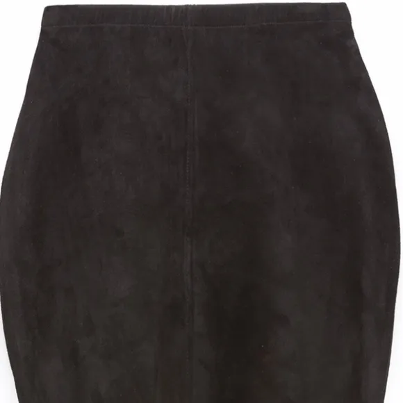 Black Suede Mini Skirt