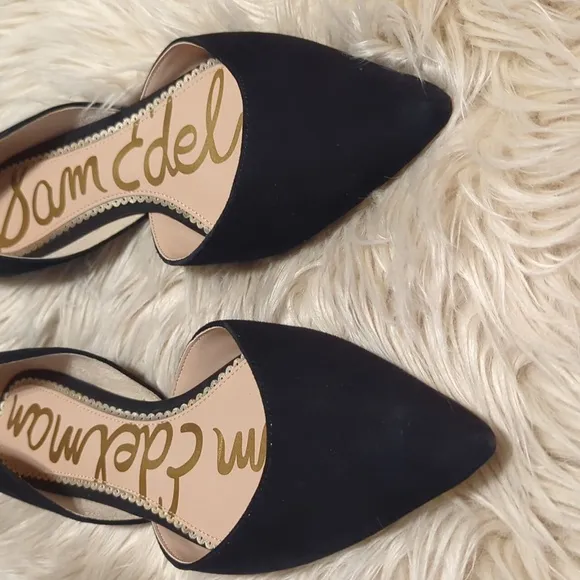 Black suede Sam Edelman flats sz 9.5