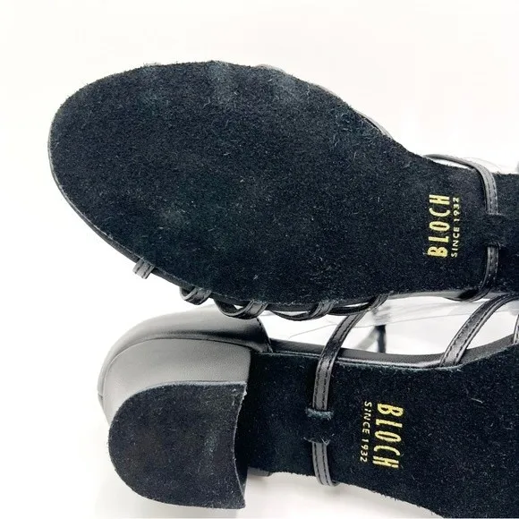 Bloch Womens S0806L Annabella Black Latin Dance Shoes Heels Size 8 NEW