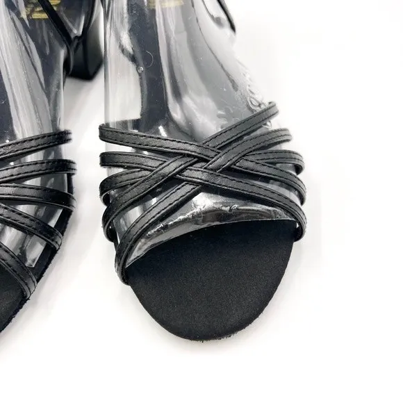 Bloch Womens S0806L Annabella Black Latin Dance Shoes Heels Size 8 NEW