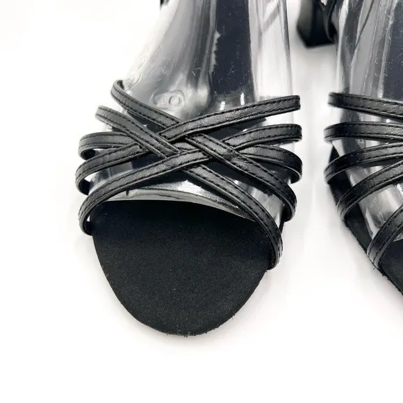 Bloch Womens S0806L Annabella Black Latin Dance Shoes Heels Size 8 NEW