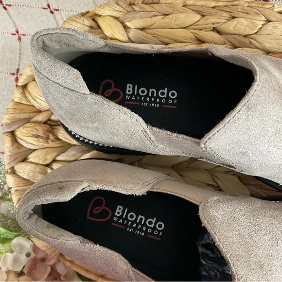 Blondo “Robin” Waterproof Beige Suede Flats Women’s Size 6 NWOT B6735 MSH