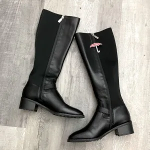 BLONDO Sylvia knees high boots waterproof mix media side zip women’s 7.5