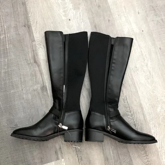 BLONDO Sylvia knees high boots waterproof mix media side zip women’s 7.5