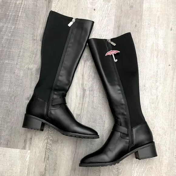 BLONDO Sylvia knees high boots waterproof mix media side zip women’s 7.5