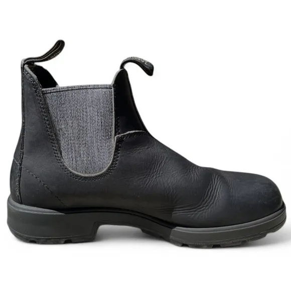Blundstone 1914 Chelsea Boots Womens 7 US 10 Black Grey Leather Original 500