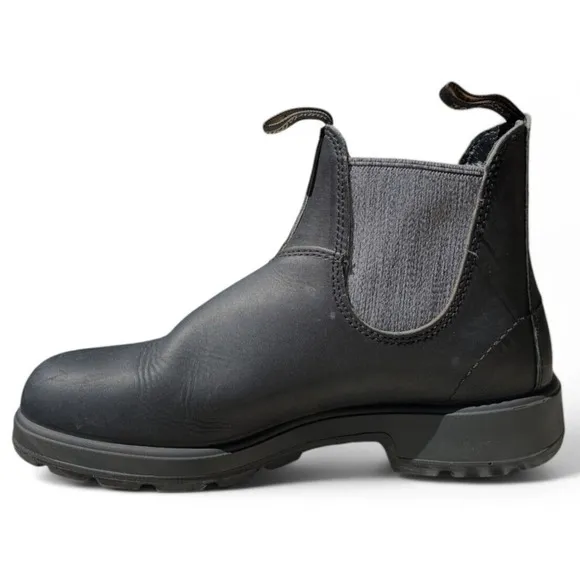 Blundstone 1914 Chelsea Boots Womens 7 US 10 Black Grey Leather Original 500