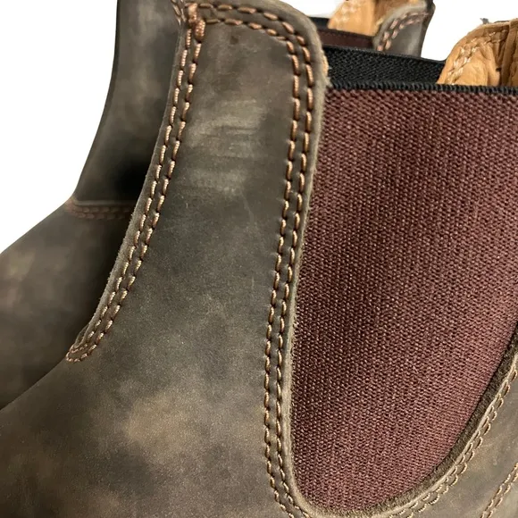 Blundstone Women’s Chelsea Leather Boots Rustic Brown Size 8 US