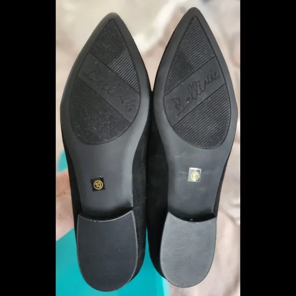 BNIB Bellini Ballet Flats Black Faux Suede Size 10W