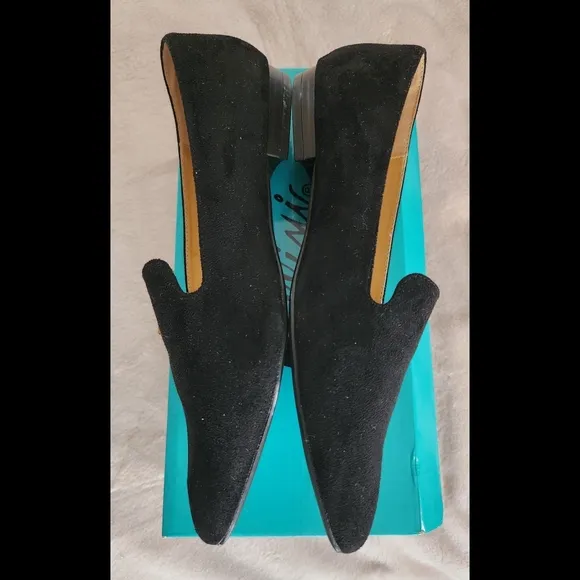 BNIB Bellini Ballet Flats Black Faux Suede Size 10W