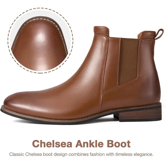 ✨BNWT - Rollda Mens Chelsea Boots - Brown Pu - size 11✨