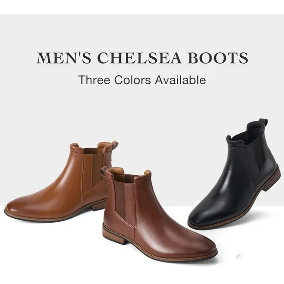 ✨BNWT - Rollda Mens Chelsea Boots - Brown Pu - size 11✨
