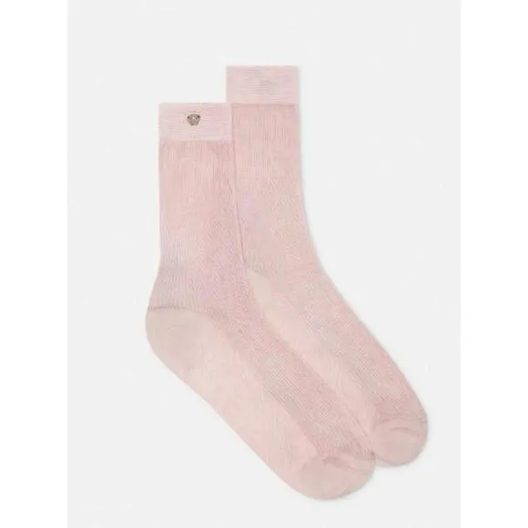 BNWT Versace Pink Ribbed knit Socks Size Large (US 10/11) $125