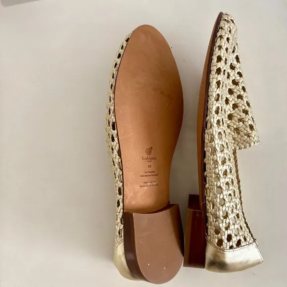 Bobbies Bahia Espadrilles ✨🩴 Or Platine 🌟 Size 40 EUC