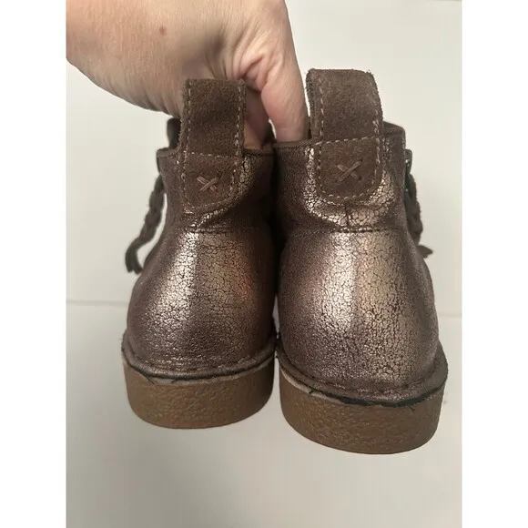 Bobs from Skechers Women Ankle Boots Memory Foam Booties side zip W7 Brown
