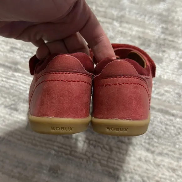 Bobux Kids Sz 26 Red Leather i-Walk Driftwood Strap Sandals