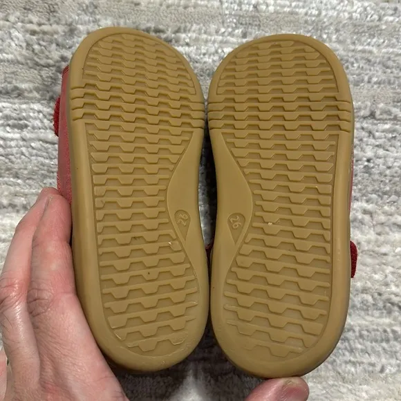 Bobux Kids Sz 26 Red Leather i-Walk Driftwood Strap Sandals