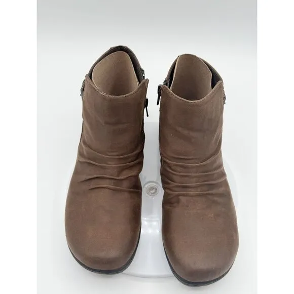 B.O.C. Blanche Size 8 Womens Brown‎ Ankle Boots Zip side - Vegan leather
