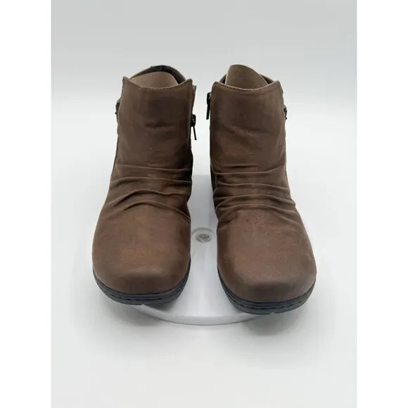 B.O.C. Blanche Size 8 Womens Brown‎ Ankle Boots Zip side - Vegan leather