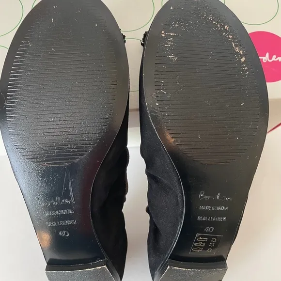 BODEN Black Ballerina Suede tassel flats 40 w/Box