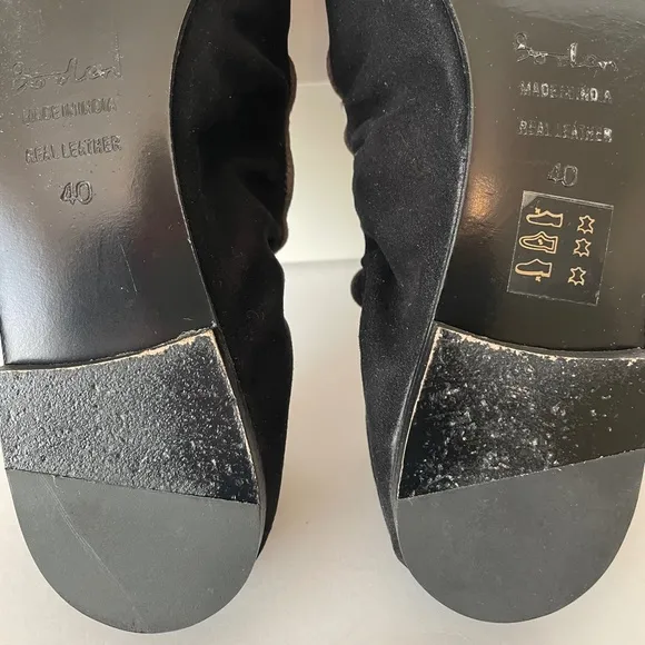 BODEN Black Ballerina Suede tassel flats 40 w/Box