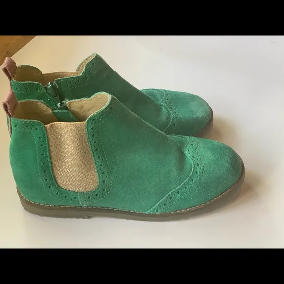 Boden Girls Suede Leather Chelsea Boot Sz 35