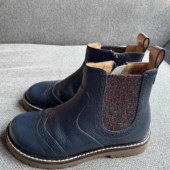 Boden Leather Chelsea Boots French Navy Girls  Size: 29 US 11- 11.5