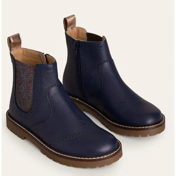 Boden Leather Chelsea Boots French Navy Girls  Size: 29 US 11- 11.5