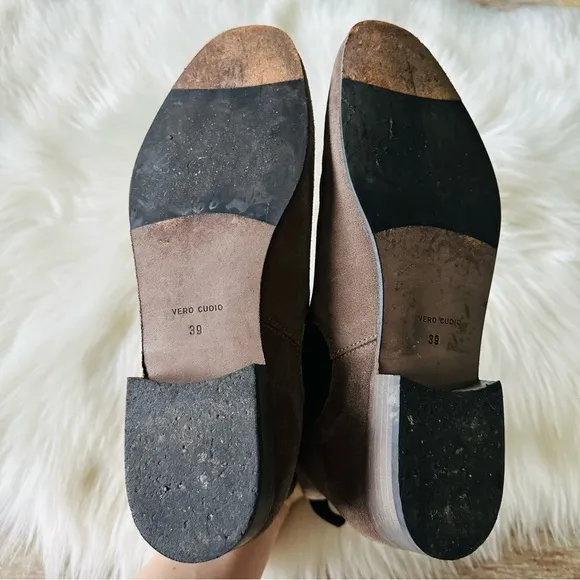 Boemos Italian Suede Grey Ankle Chelsea Boots Sz 8