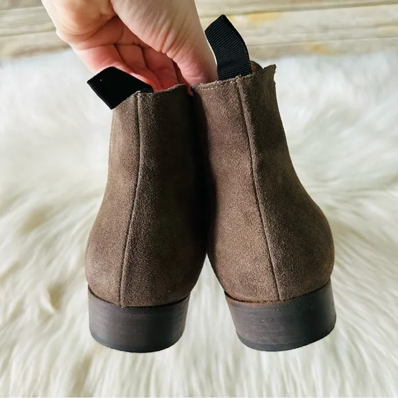 Boemos Italian Suede Grey Ankle Chelsea Boots Sz 8