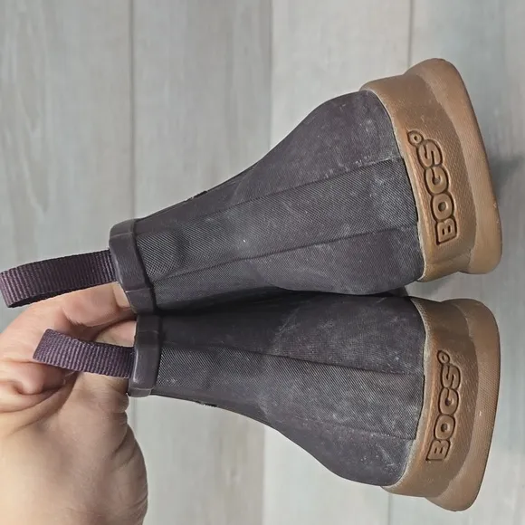 Bogs Women Ankle Purple Chelsea Boots Shoes Sz 8