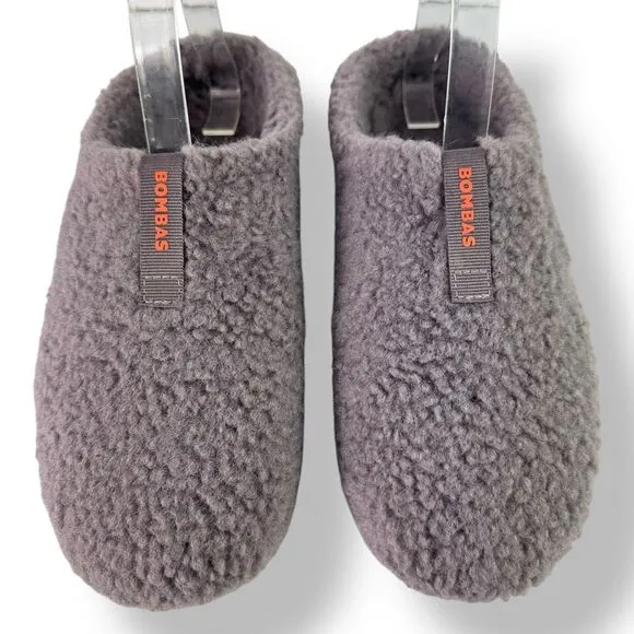 Bombas Sunday Slipper Faux Fur Sherpa Gray Purple Warm Furry Comfort Women’s 9