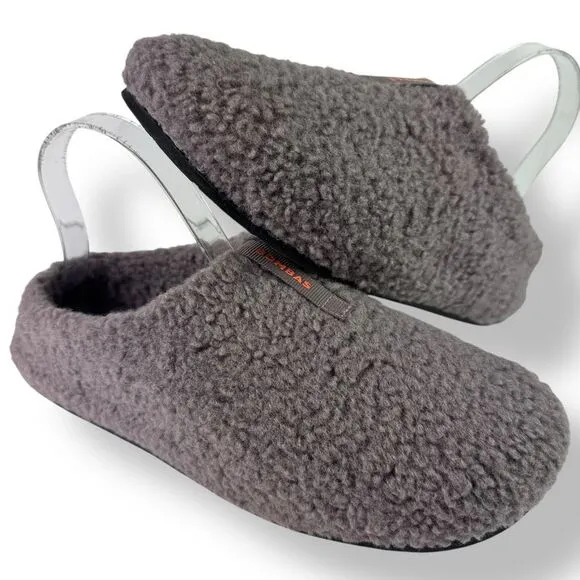 Bombas Sunday Slipper Faux Fur Sherpa Gray Purple Warm Furry Comfort Women’s 9