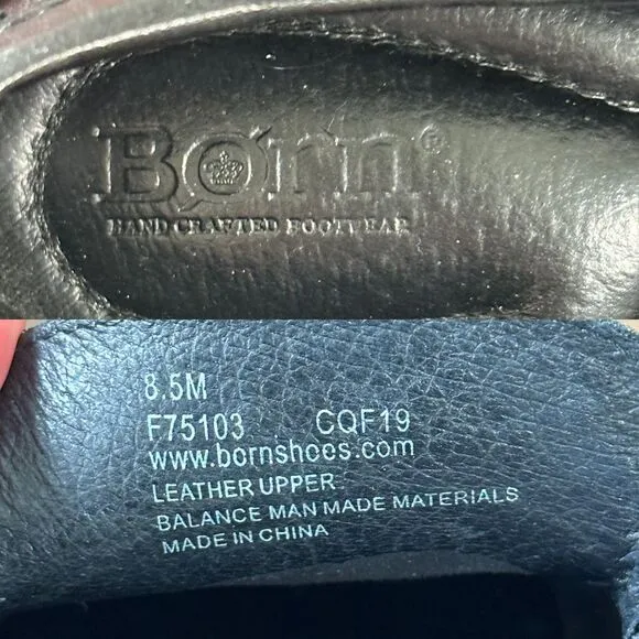 Born Carrera Penny Loafers Womens 8.5 Black Leather Lug Sole Academia Y2K 90s