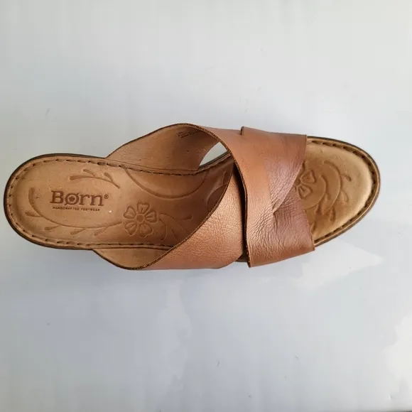 Born Coney Brown Leather Sandals.