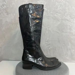 Born Crown Boots Womens 7.5 Brown Distressed Leather Tall Side Zip Outdoors
