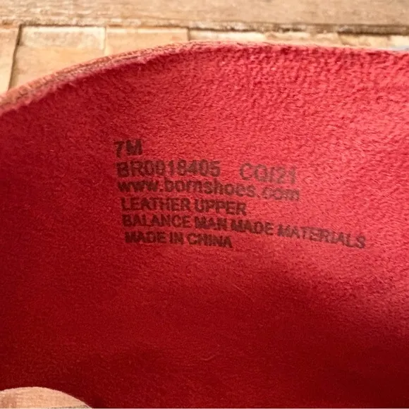 BORN Iwa Leather Sandal |  Red Mattone | Size 7