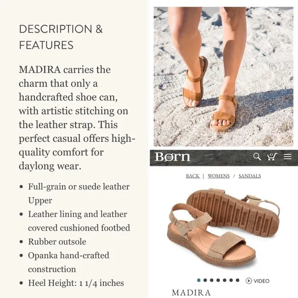 BORN • Madira Sandal in Taupe Suede - New In Box! Size 9 / 40.5